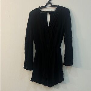 Black Long Sleeve Romper